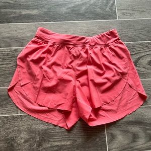 LULULEMON peachy/pink flowy lined atheltic shorts
